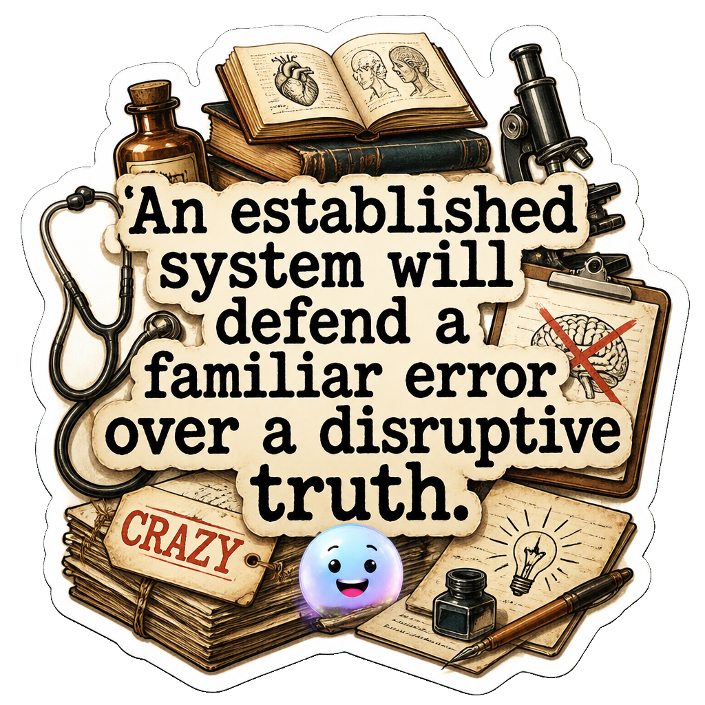 An established system will defend a familiar error over a disruptive truth.