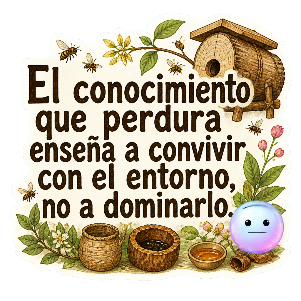 El conocimiento que perdura enseña a convivir con el entorno, no a dominarlo.