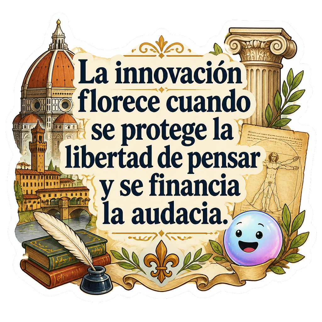 La innovación florece cuando se protege la libertad de pensar y se financia la audacia.