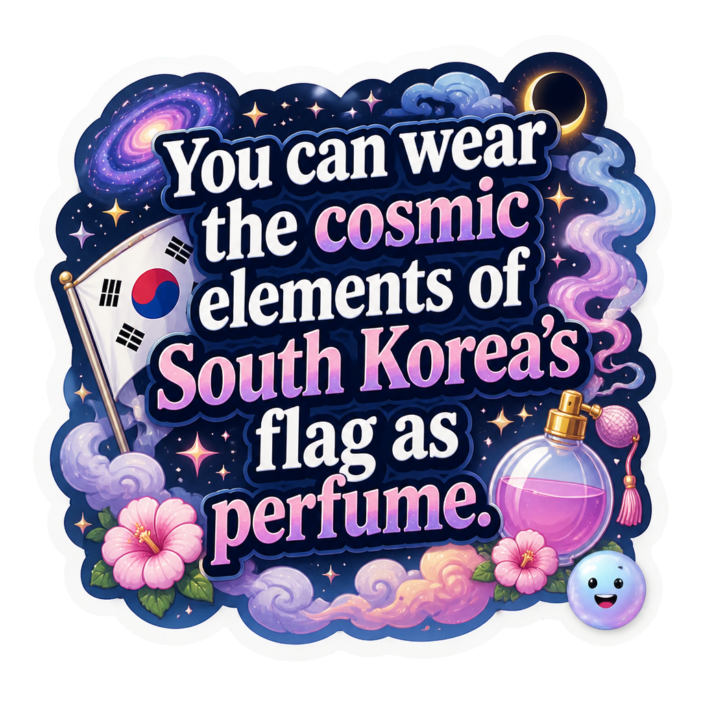 You can wear the cosmic elements of South Korea's flag as perfume.
