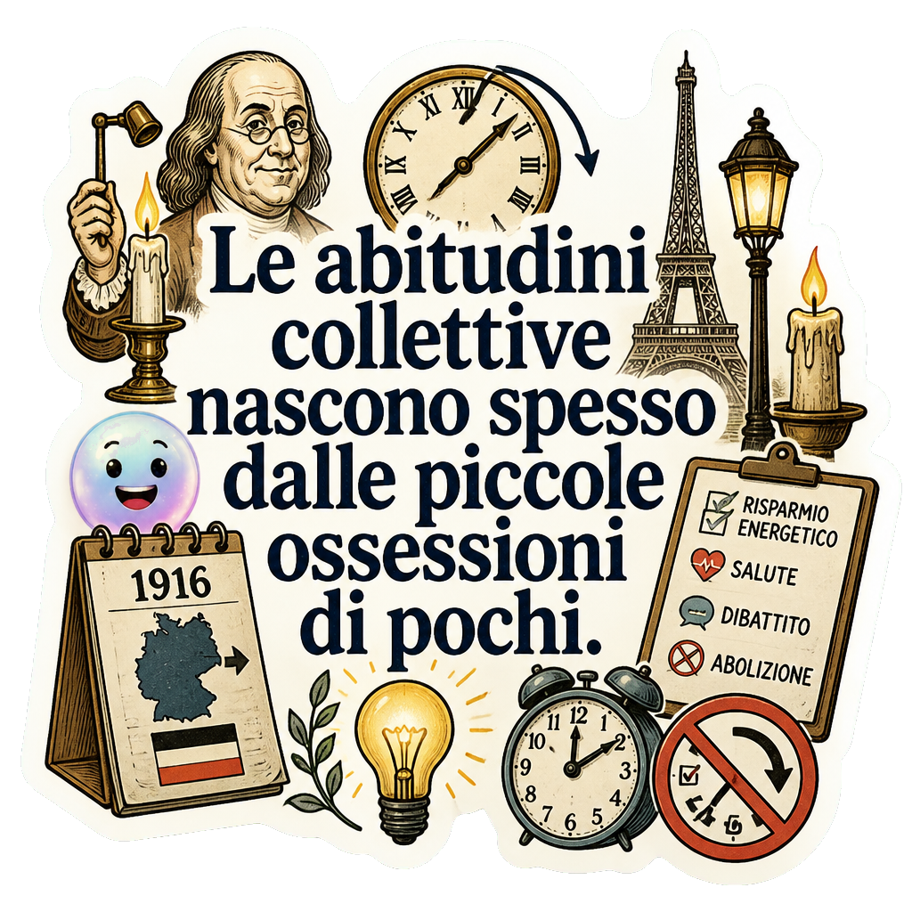 Le abitudini collettive nascono spesso dalle piccole ossessioni di pochi.