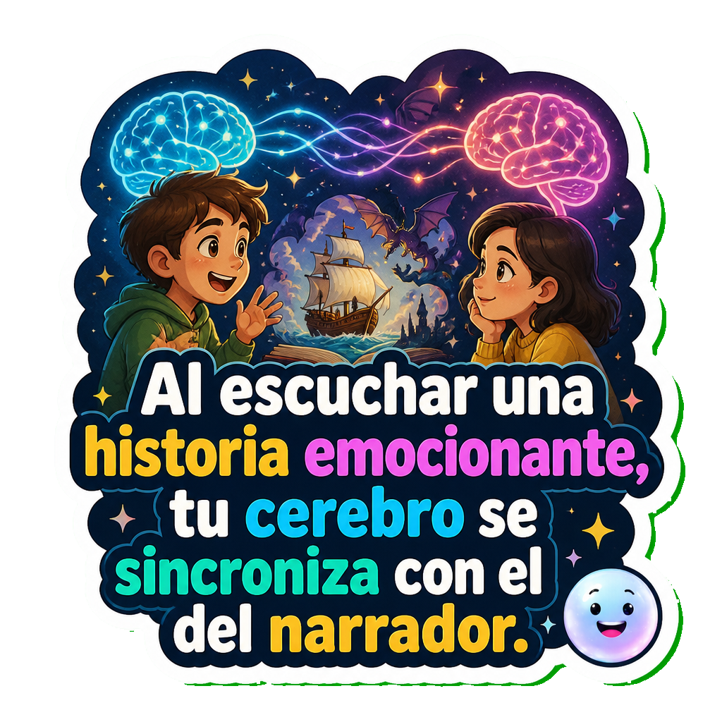 Al escuchar una historia emocionante, tu cerebro se sincroniza con el del narrador.