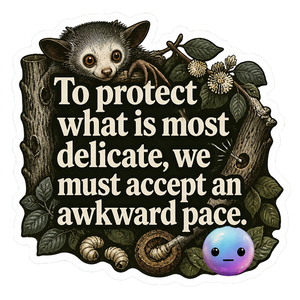 To protect what is most delicate, we must accept an awkward pace.
