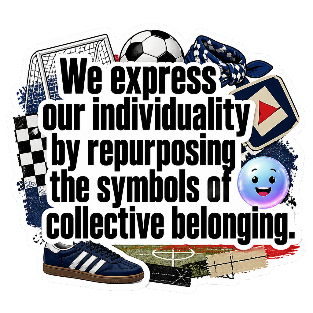We express our individuality by repurposing the symbols of collective belonging.