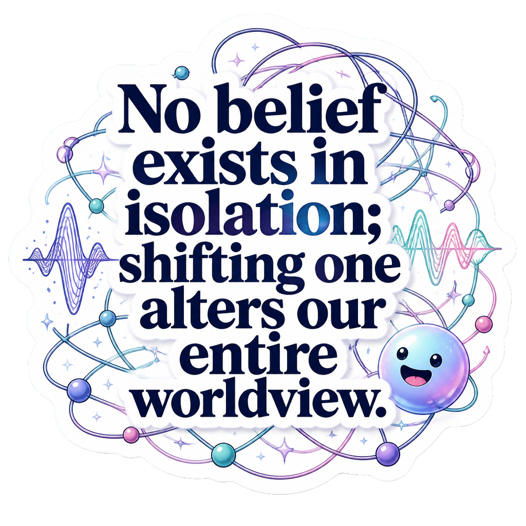 No belief exists in isolation; shifting one alters our entire worldview.