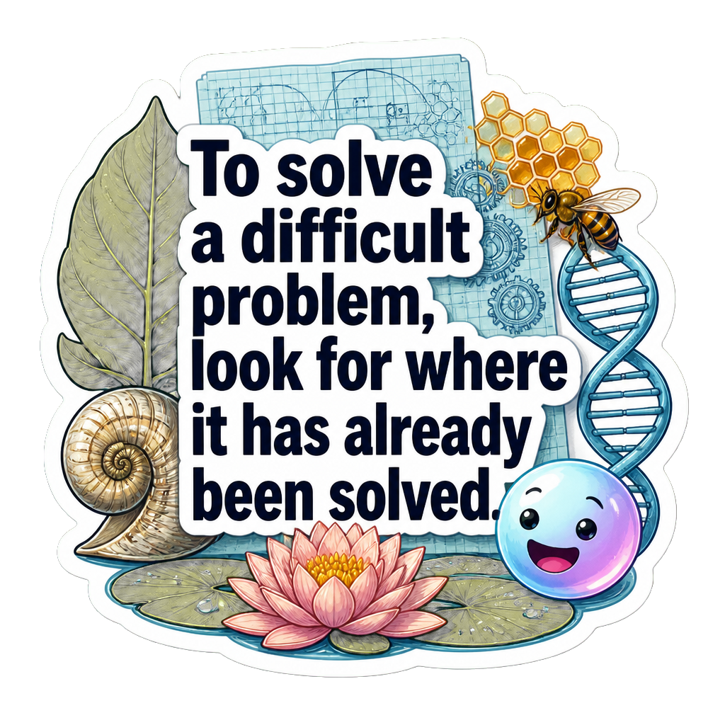 To solve a difficult problem, look for where it has already been solved.