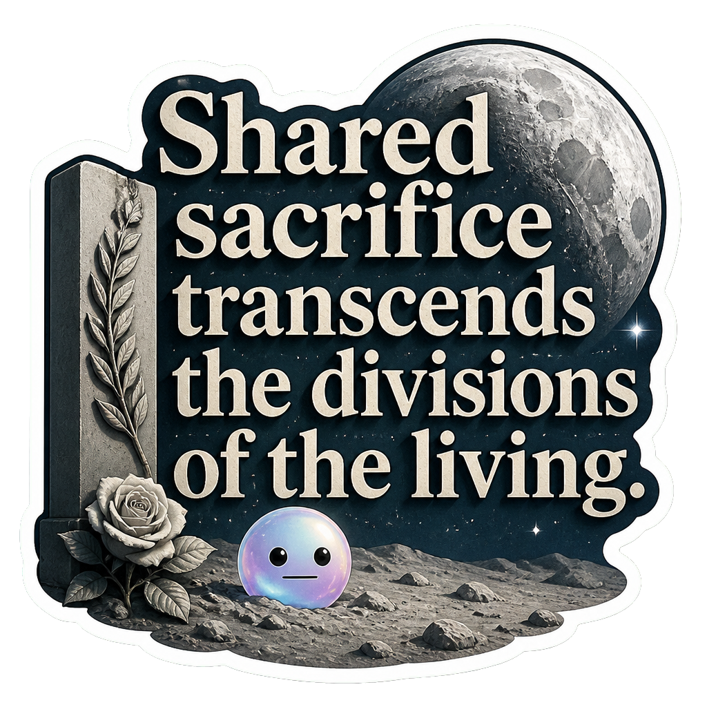 Shared sacrifice transcends the divisions of the living.