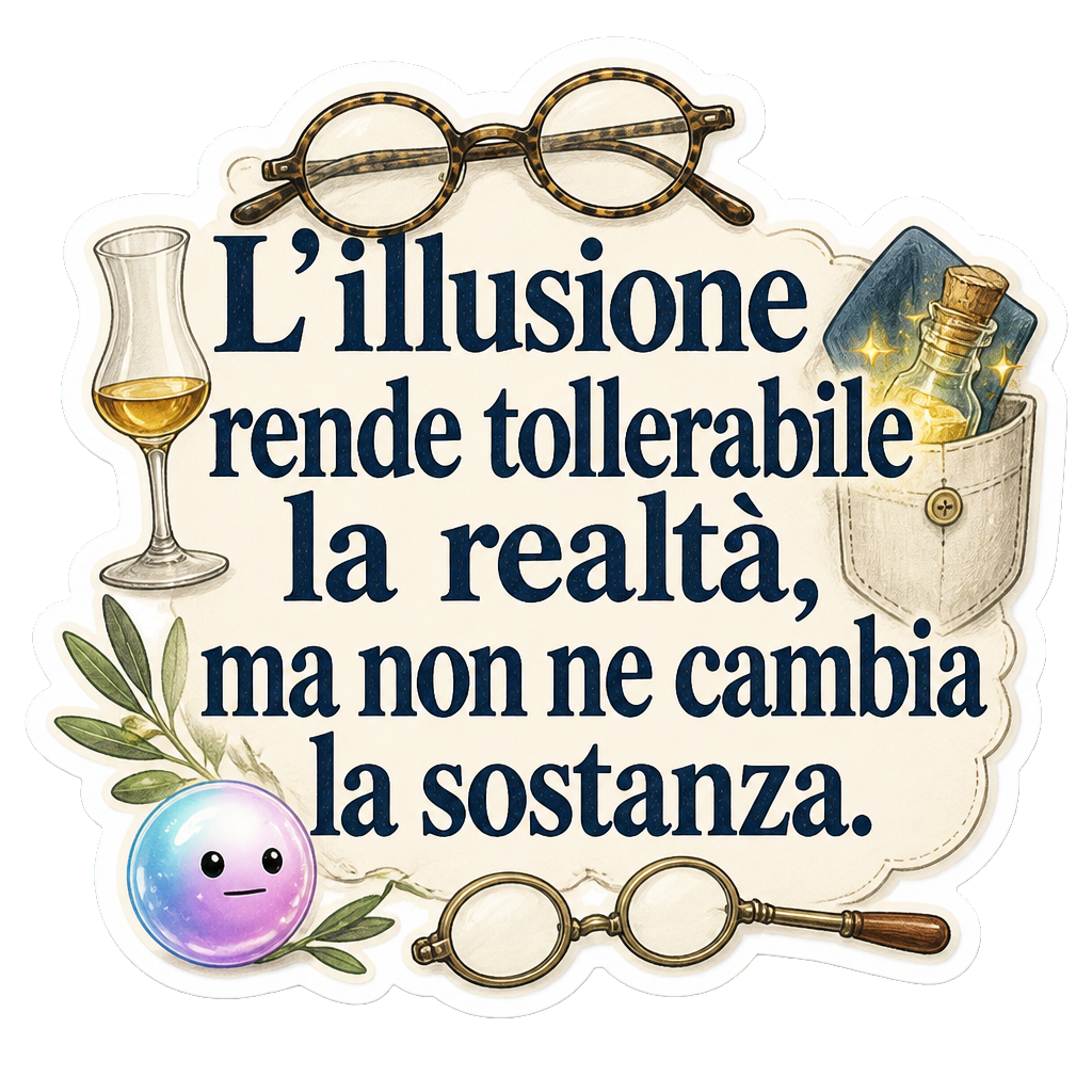 L'illusione rende tollerabile la realtà, ma non ne cambia la sostanza.