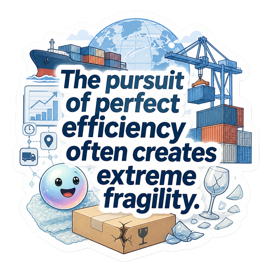 The pursuit of perfect efficiency often creates extreme fragility.