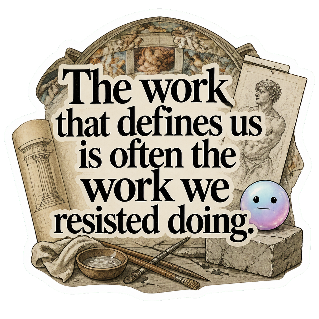 The work that defines us is often the work we resisted doing.