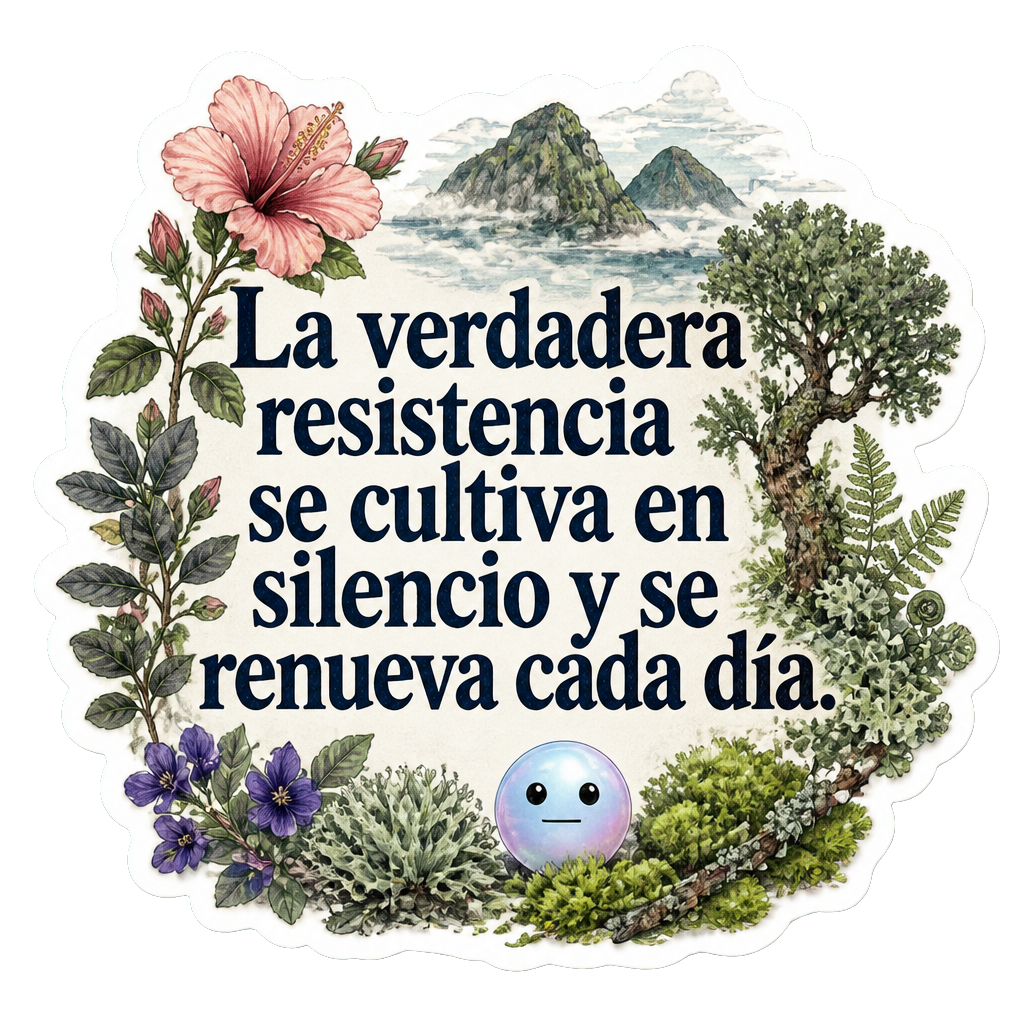 La verdadera resistencia se cultiva en silencio y se renueva cada día.