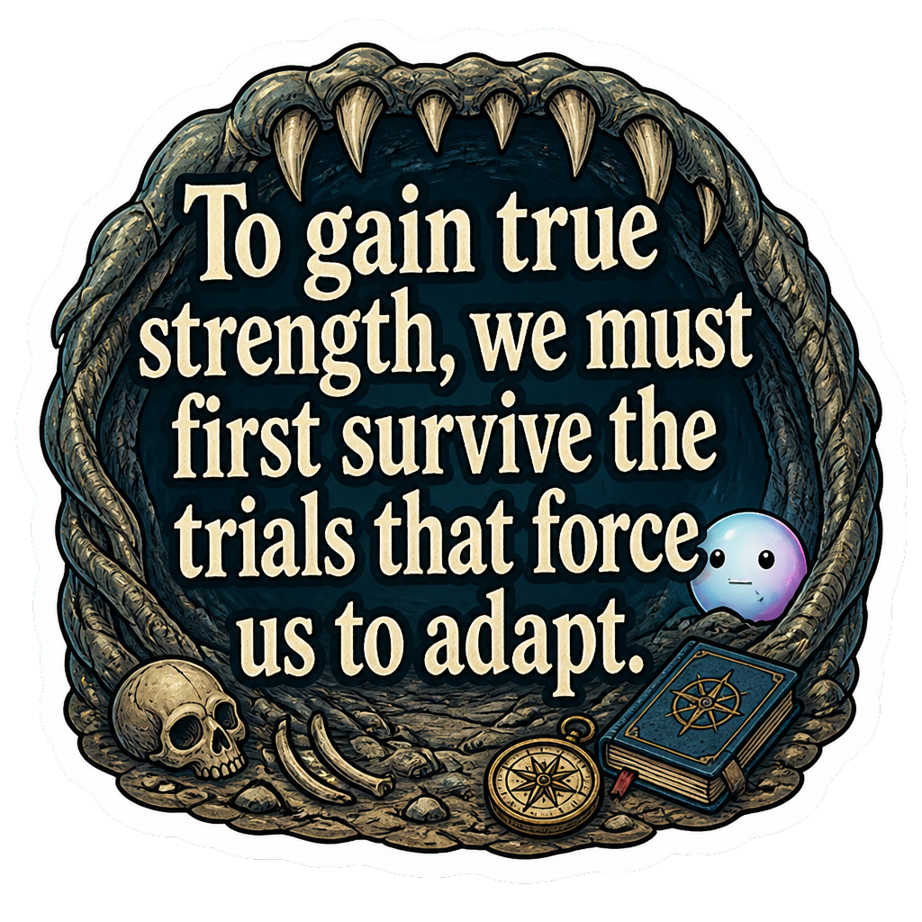 To gain true strength, we must first survive the trials that force us to adapt.