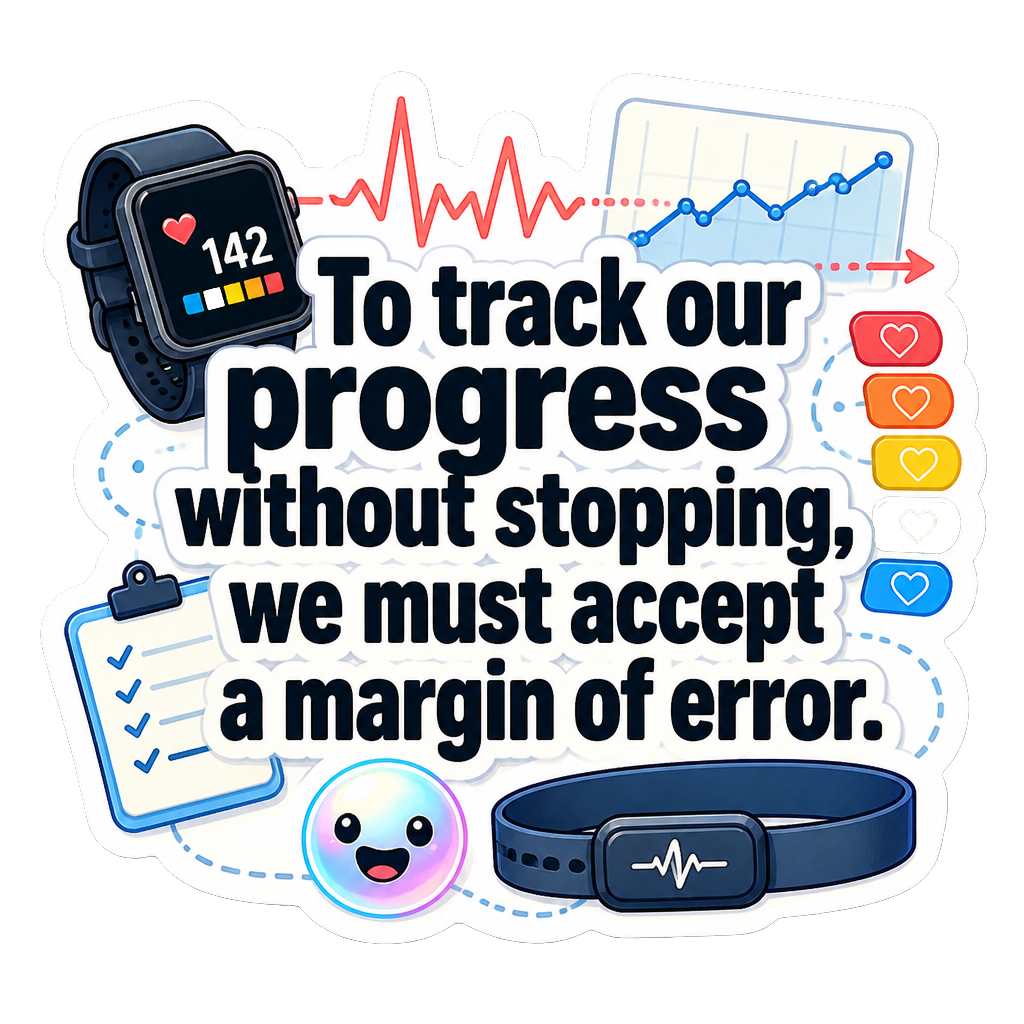 To track our progress without stopping, we must accept a margin of error.