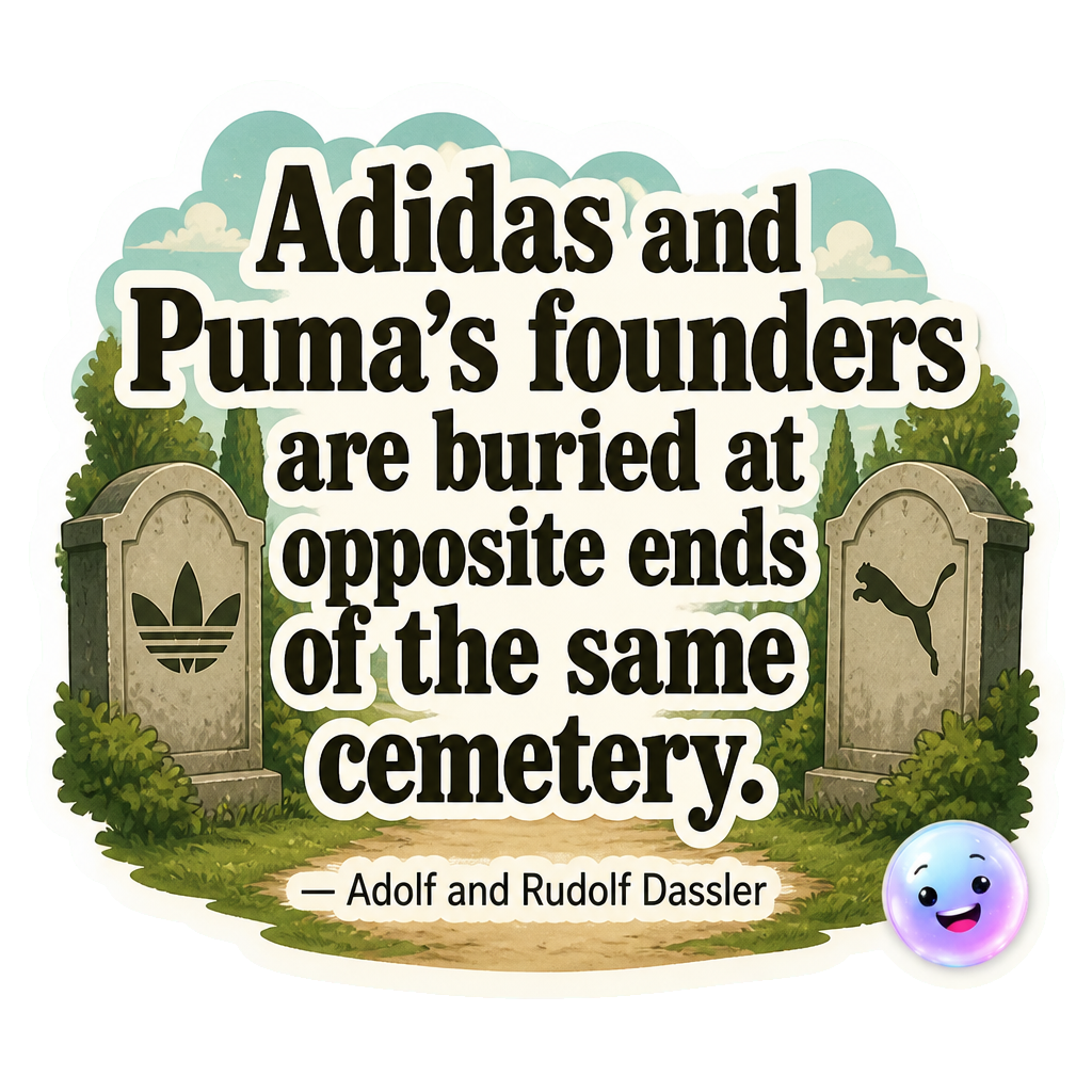 Adidas and Puma's founders are buried at opposite ends of the same cemetery.