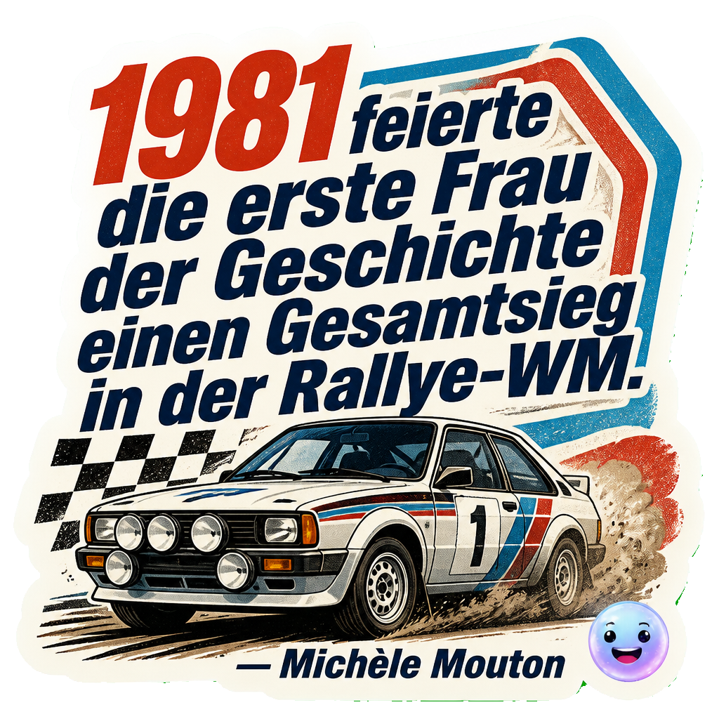 1981 feierte die erste Frau der Geschichte einen Gesamtsieg in der Rallye-WM.