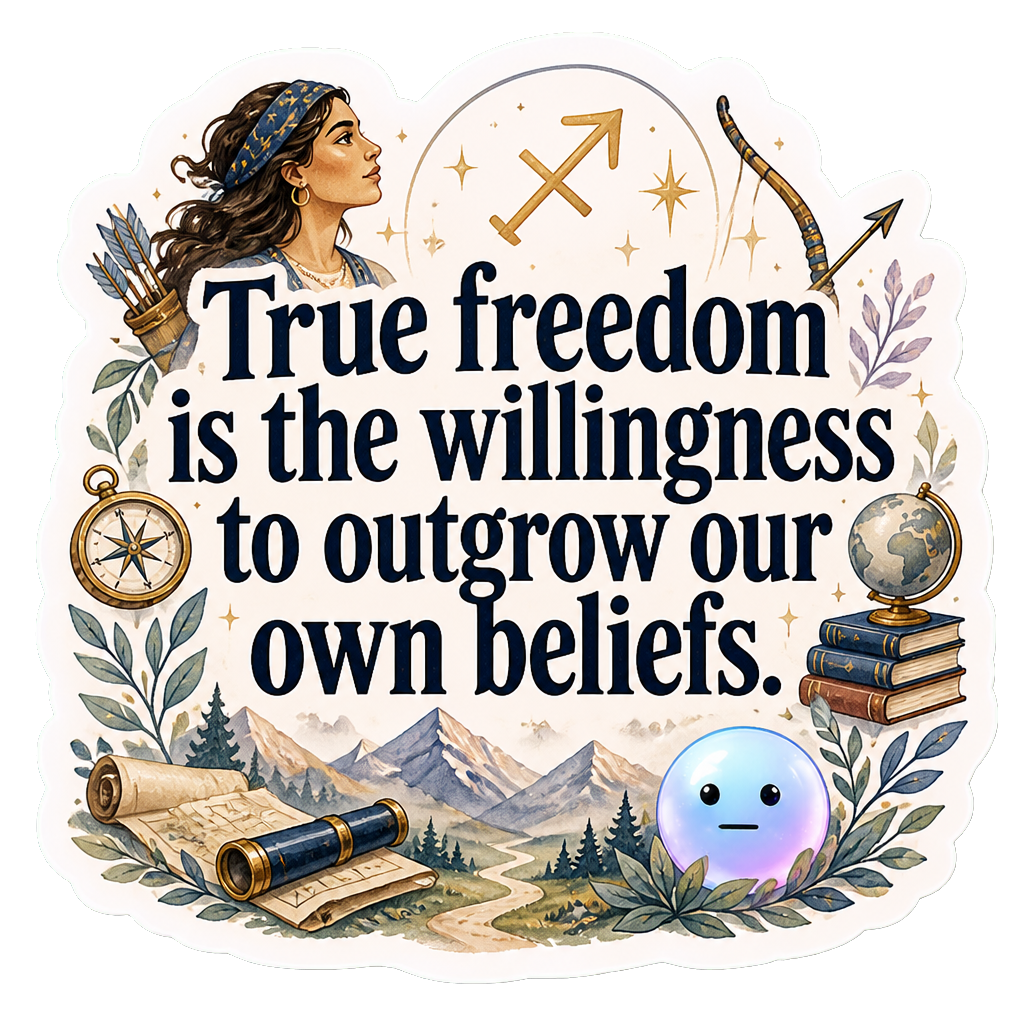 True freedom is the willingness to outgrow our own beliefs.