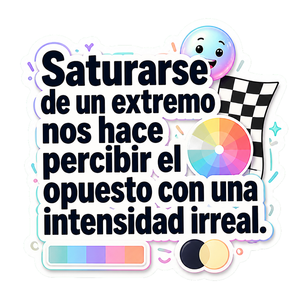Saturarse de un extremo nos hace percibir el opuesto con una intensidad irreal.