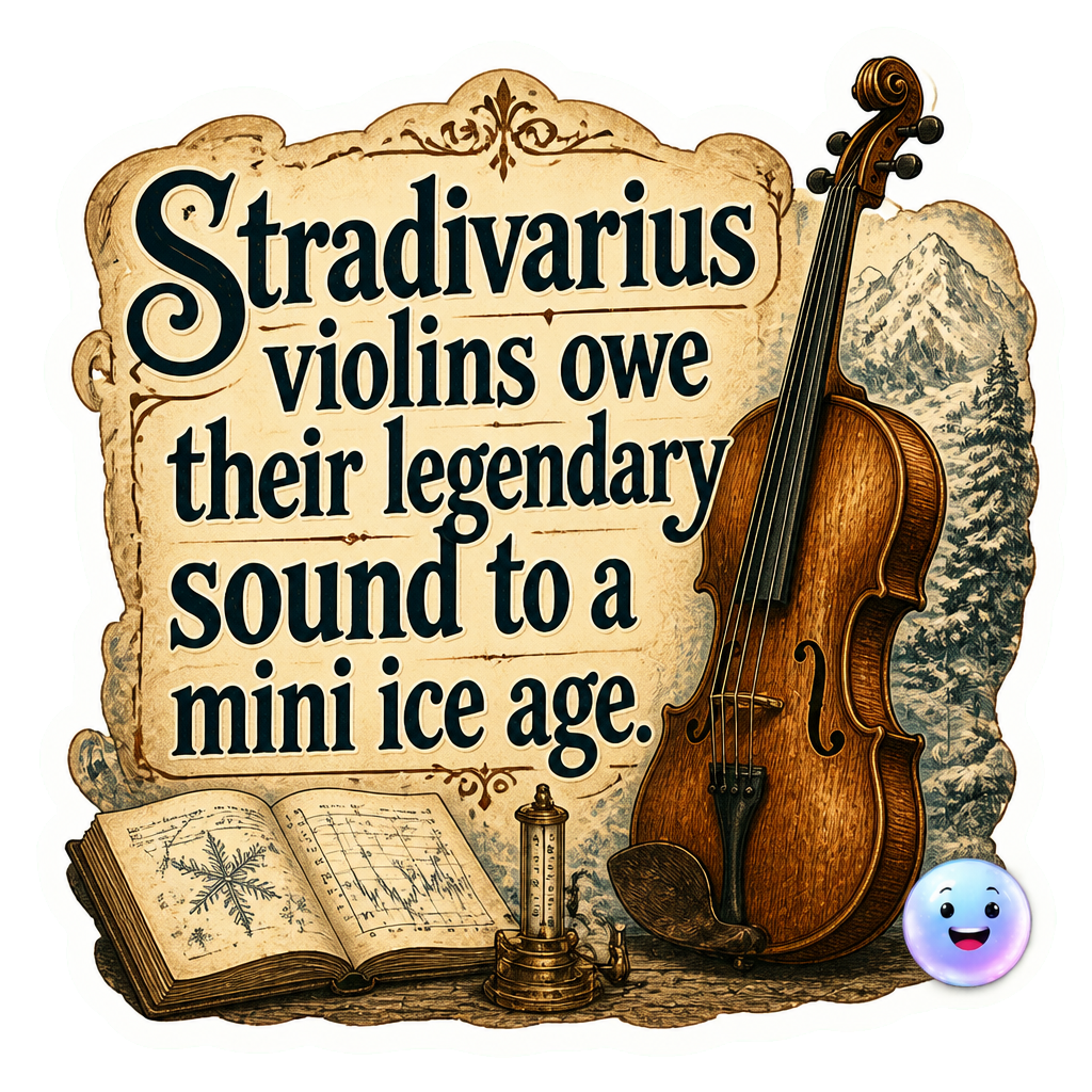 Stradivarius violins owe their legendary sound to a mini ice age.
