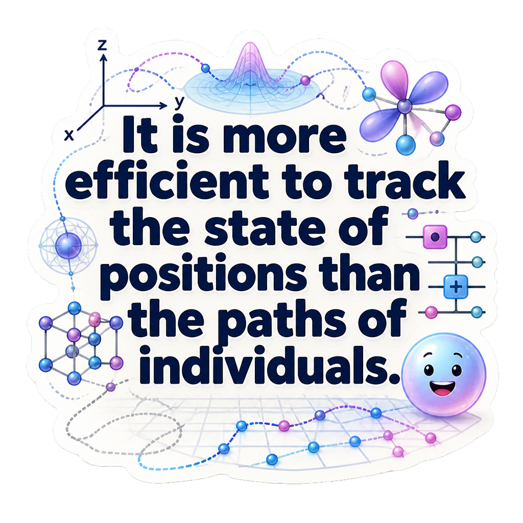 It is more efficient to track the state of positions than the paths of individuals.