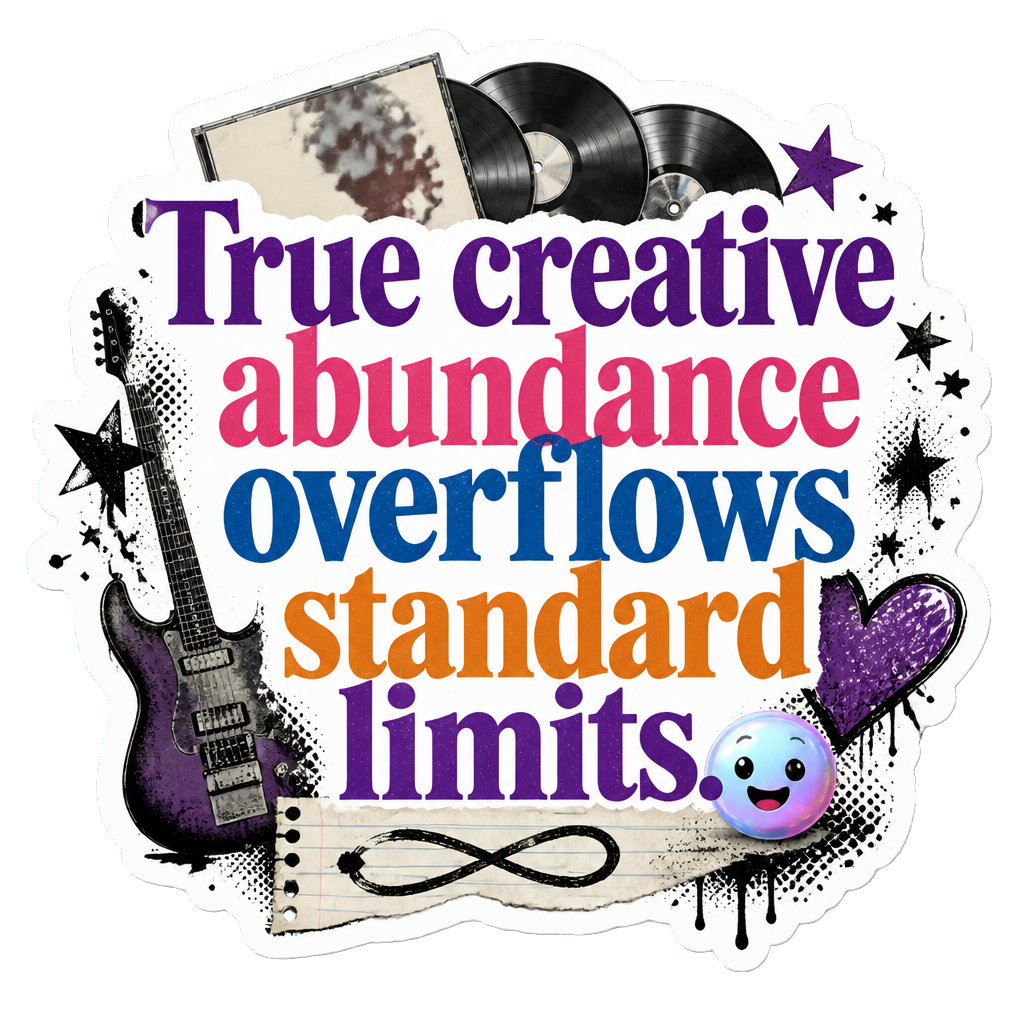 True creative abundance overflows standard limits.