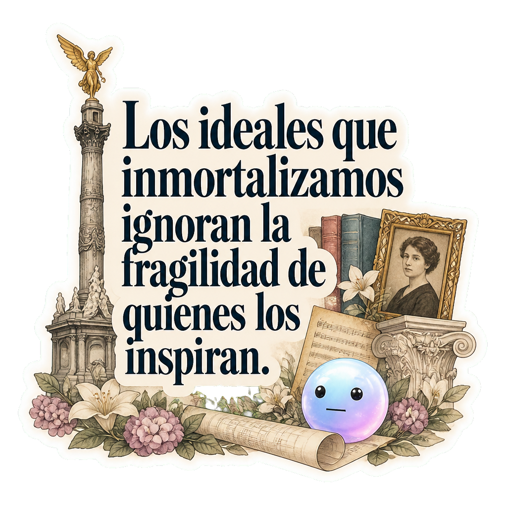 Los ideales que inmortalizamos ignoran la fragilidad de quienes los inspiran.