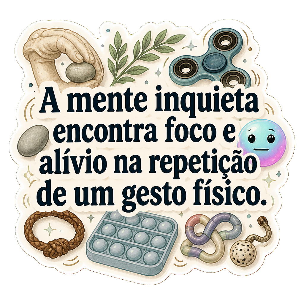 A mente inquieta encontra foco e alívio na repetição de um gesto físico.