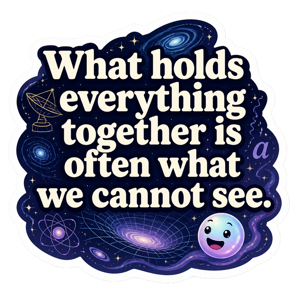 What holds everything together is often what we cannot see.