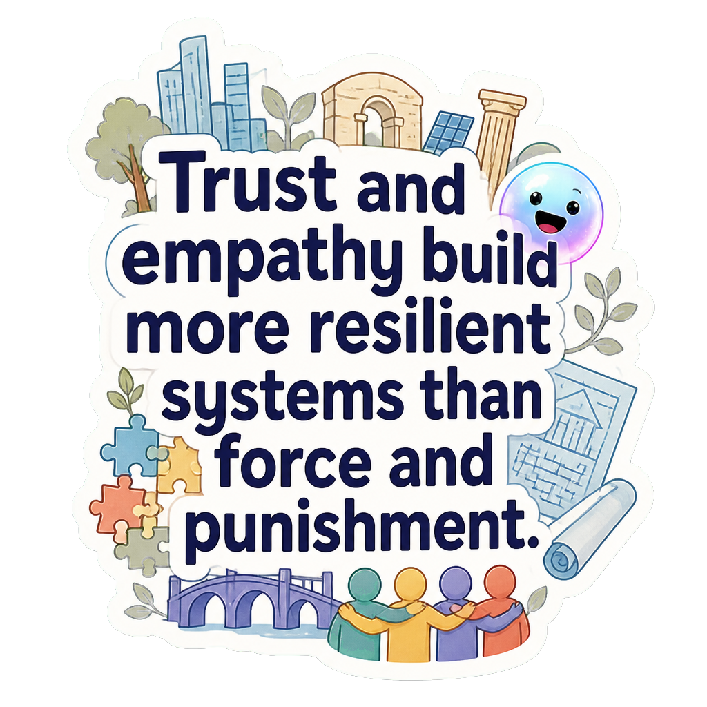 Trust and empathy build more resilient systems than force and punishment.
