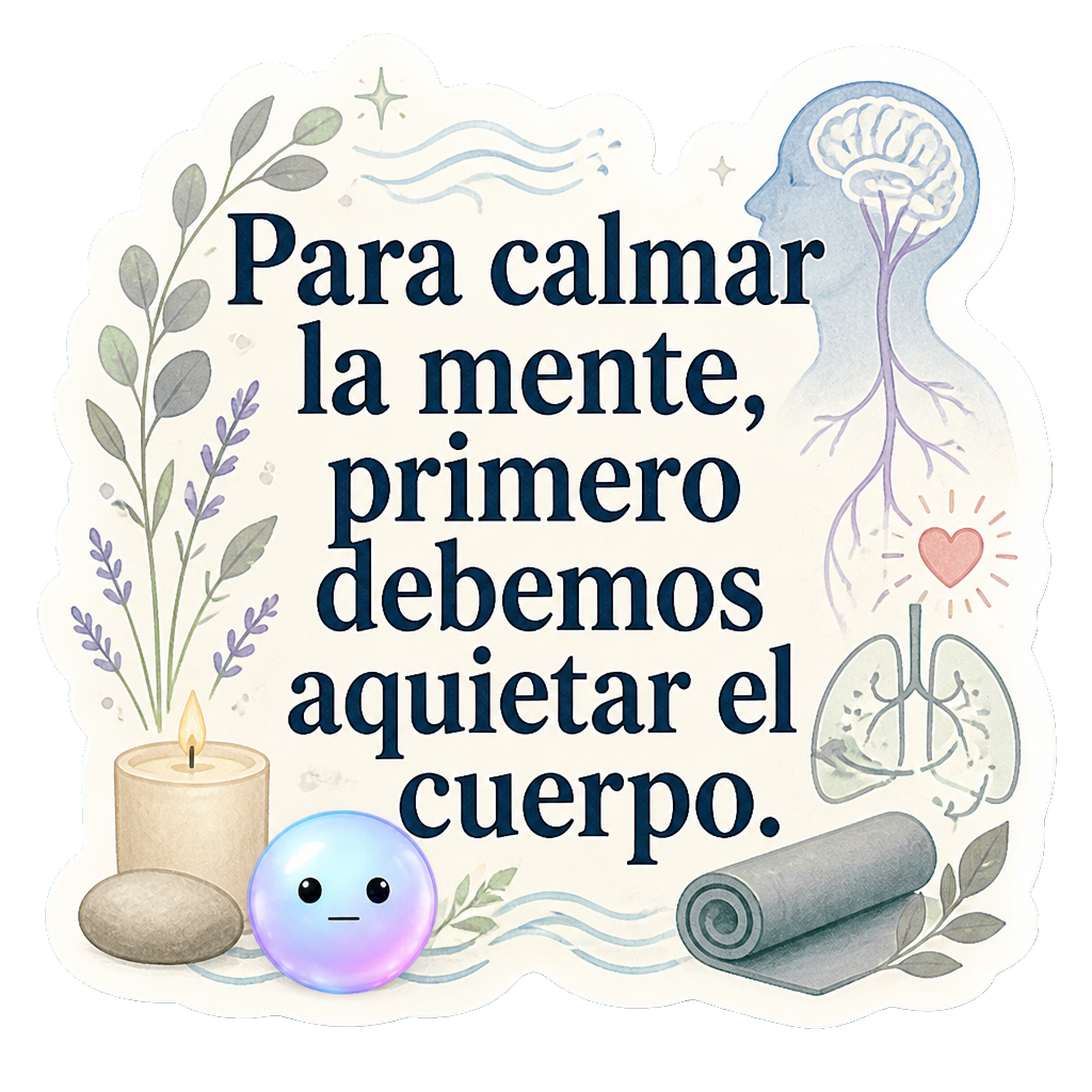 Para calmar la mente, primero debemos aquietar el cuerpo.