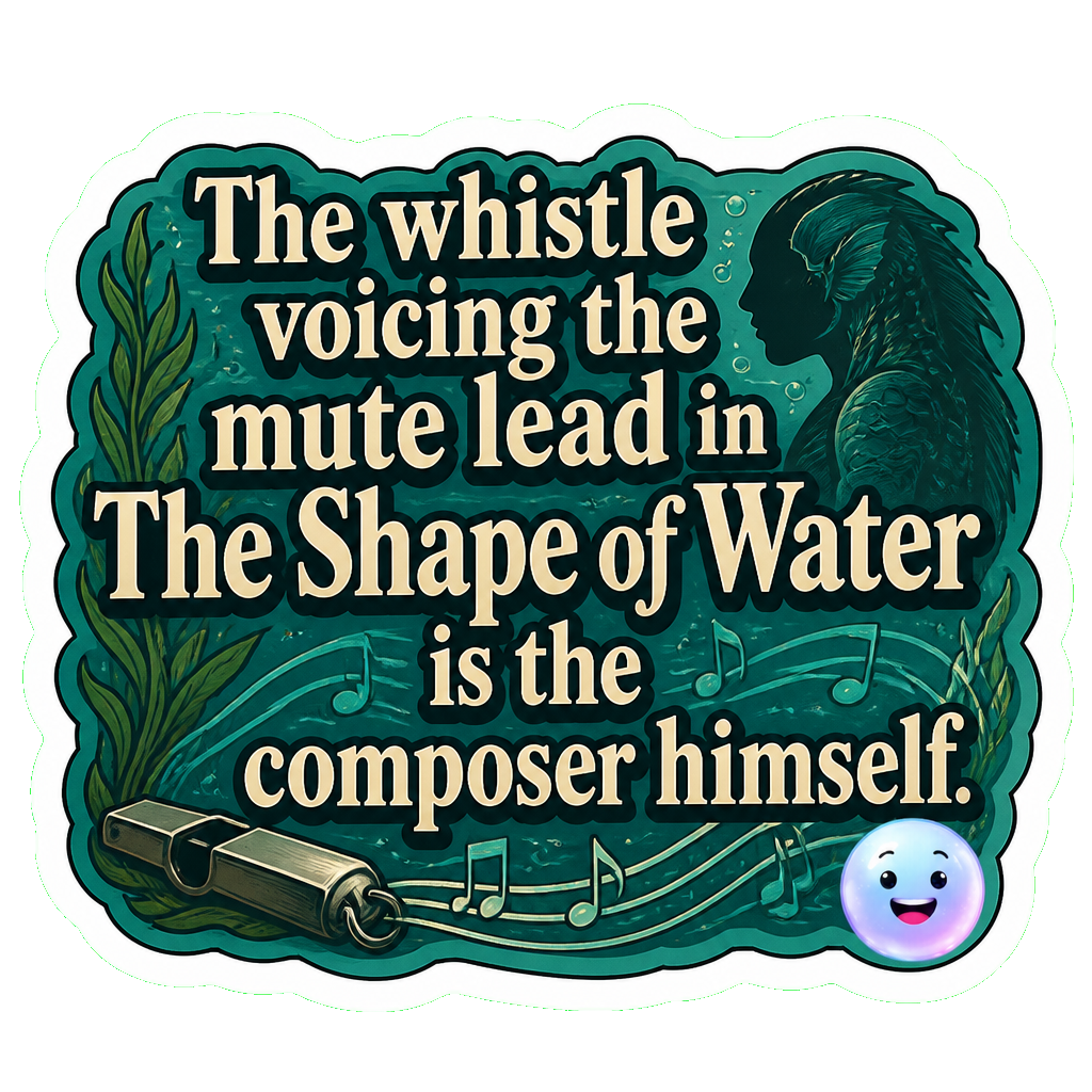 The whistle voicing the mute lead in The Shape of Water is the composer himself.