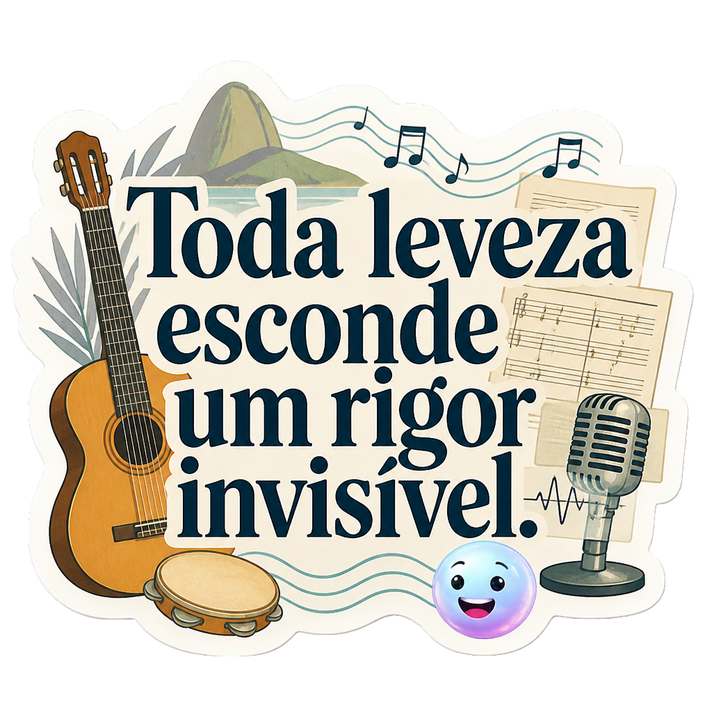 Toda leveza esconde um rigor invisível.