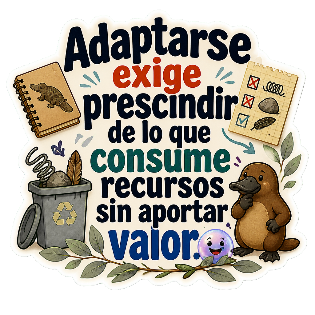 Adaptarse exige prescindir de lo que consume recursos sin aportar valor.