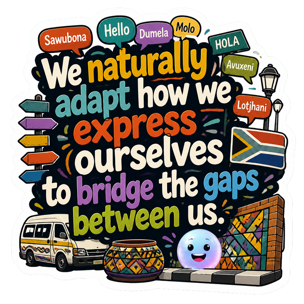 We naturally adapt how we express ourselves to bridge the gaps between us.