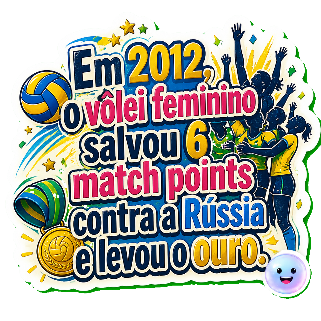 Em 2012, o vôlei feminino salvou 6 match points contra a Rússia e levou o ouro.