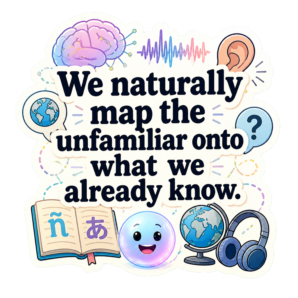 We naturally map the unfamiliar onto what we already know.