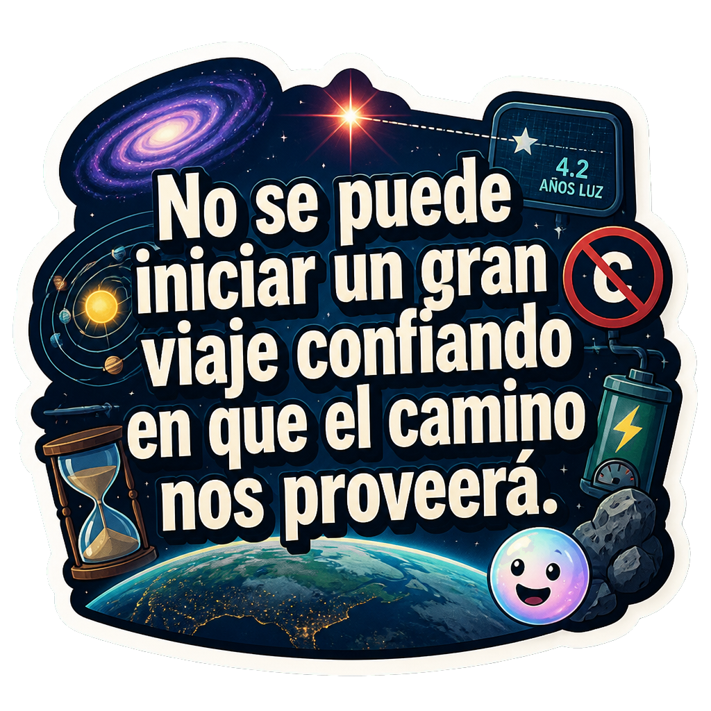 No se puede iniciar un gran viaje confiando en que el camino nos proveerá.