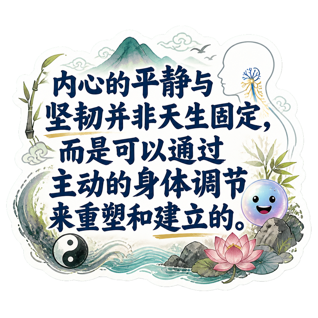 内心的平静与坚韧并非天生固定，而是可以通过主动的身体调节来重塑和建立的。