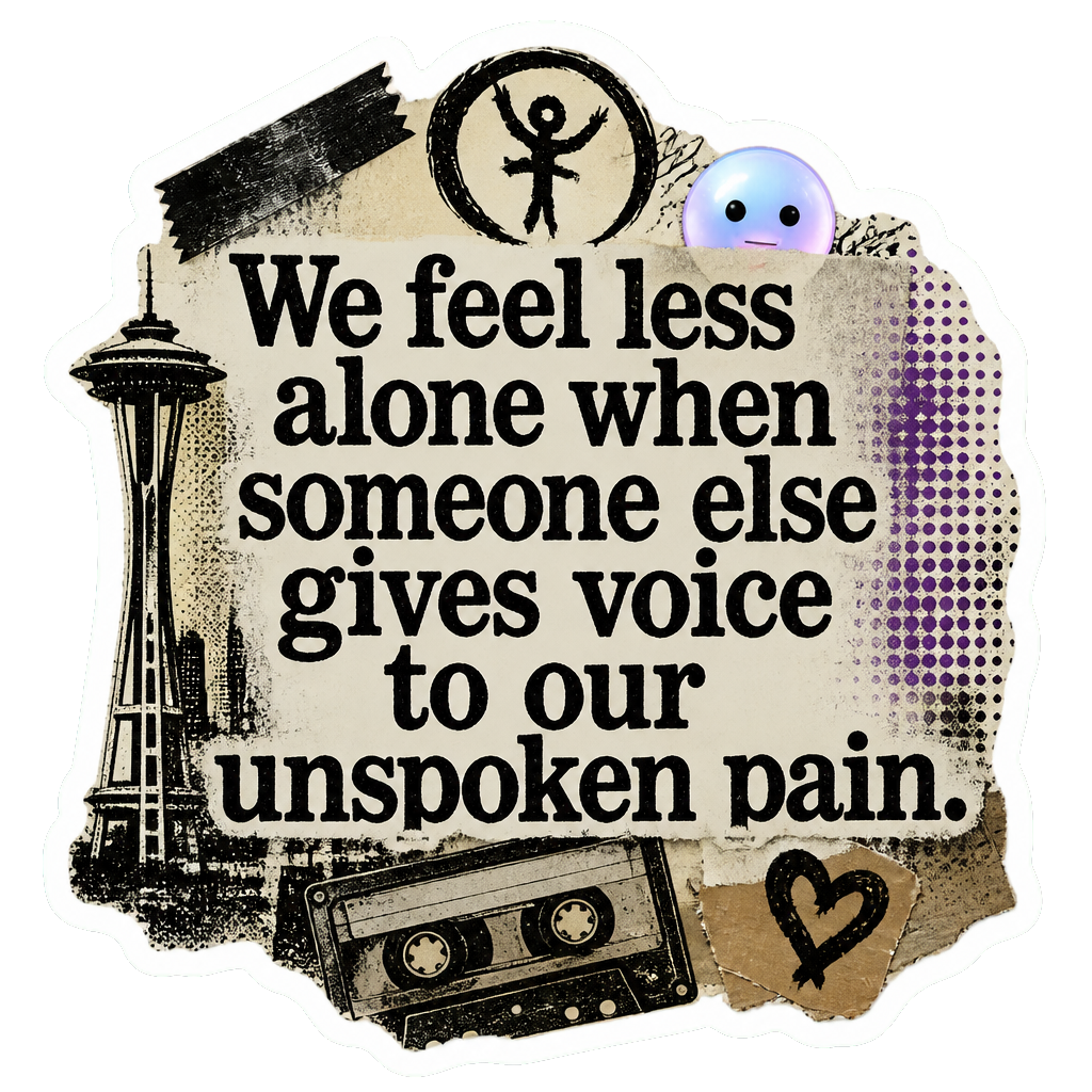 We feel less alone when someone else gives voice to our unspoken pain.