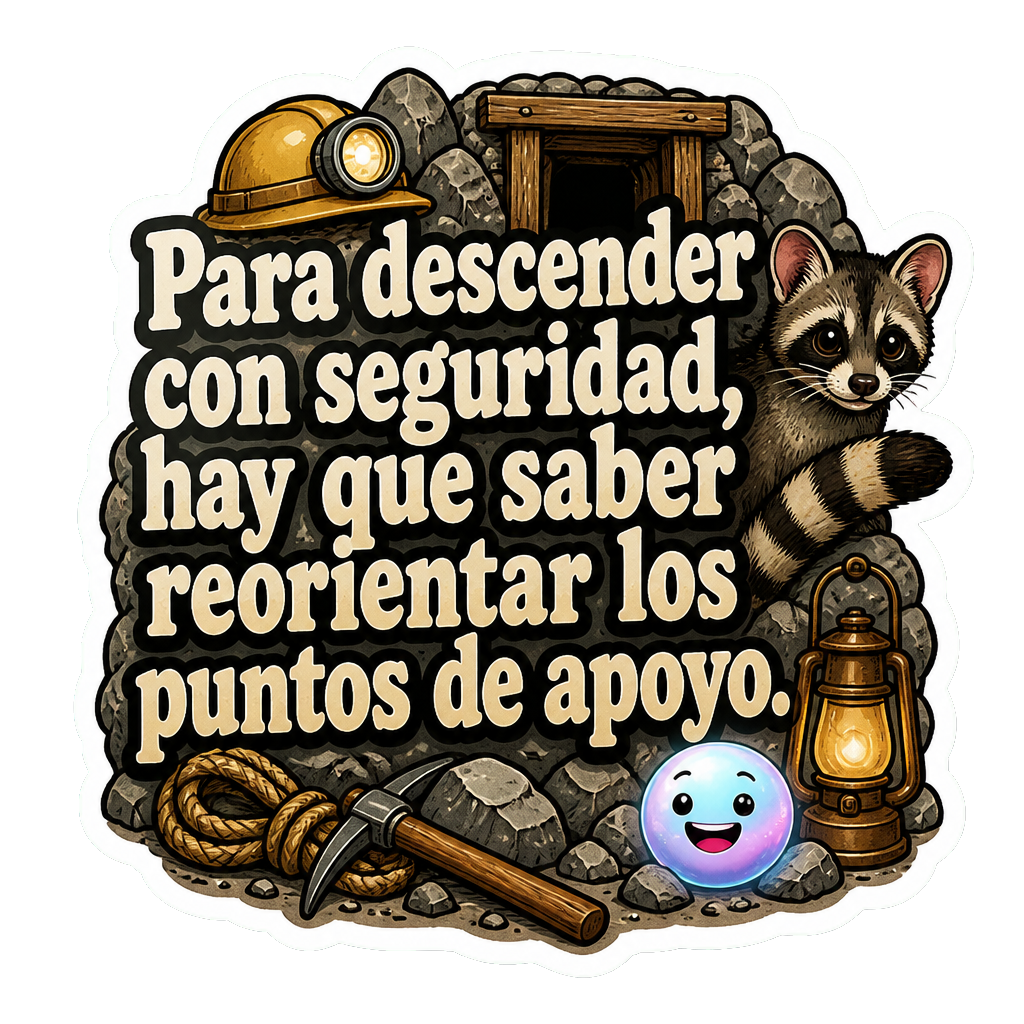 Para descender con seguridad, hay que saber reorientar los puntos de apoyo.