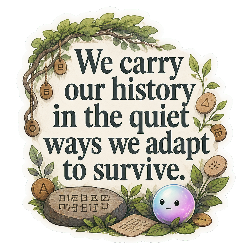 We carry our history in the quiet ways we adapt to survive.