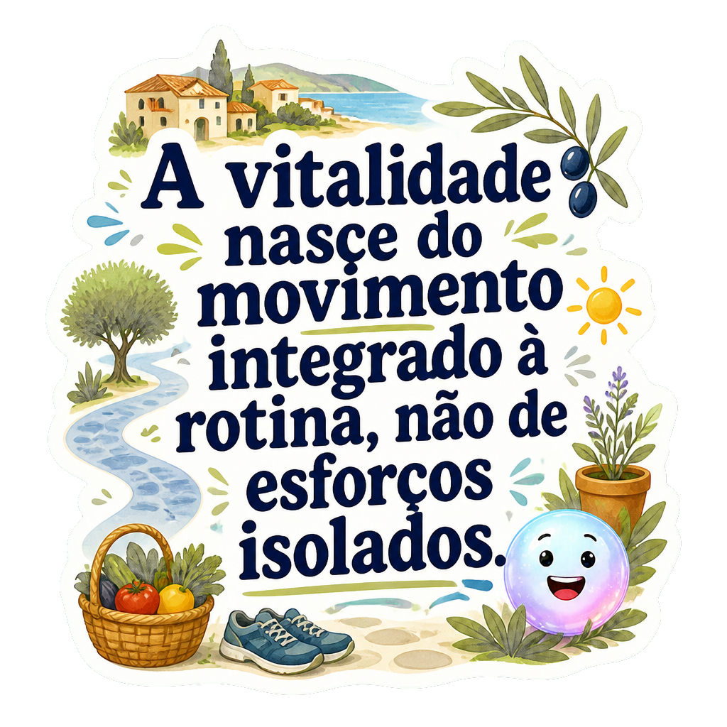 A vitalidade nasce do movimento integrado à rotina, não de esforços isolados.