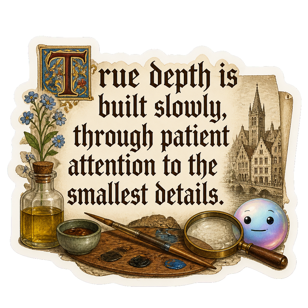 True depth is built slowly, through patient attention to the smallest details.