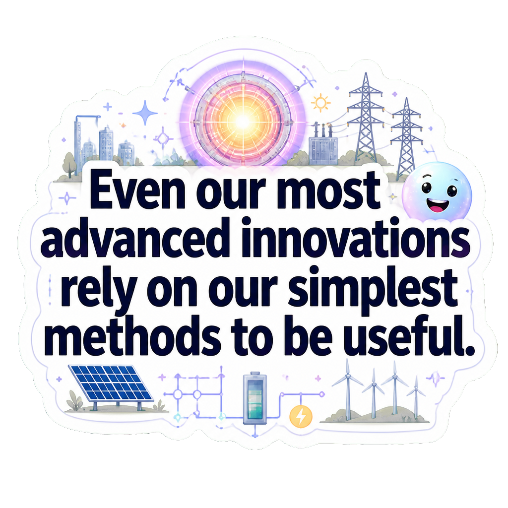 Even our most advanced innovations rely on our simplest methods to be useful.