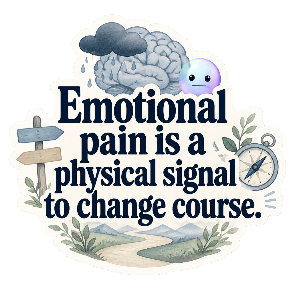 Emotional pain is a physical signal to change course.
