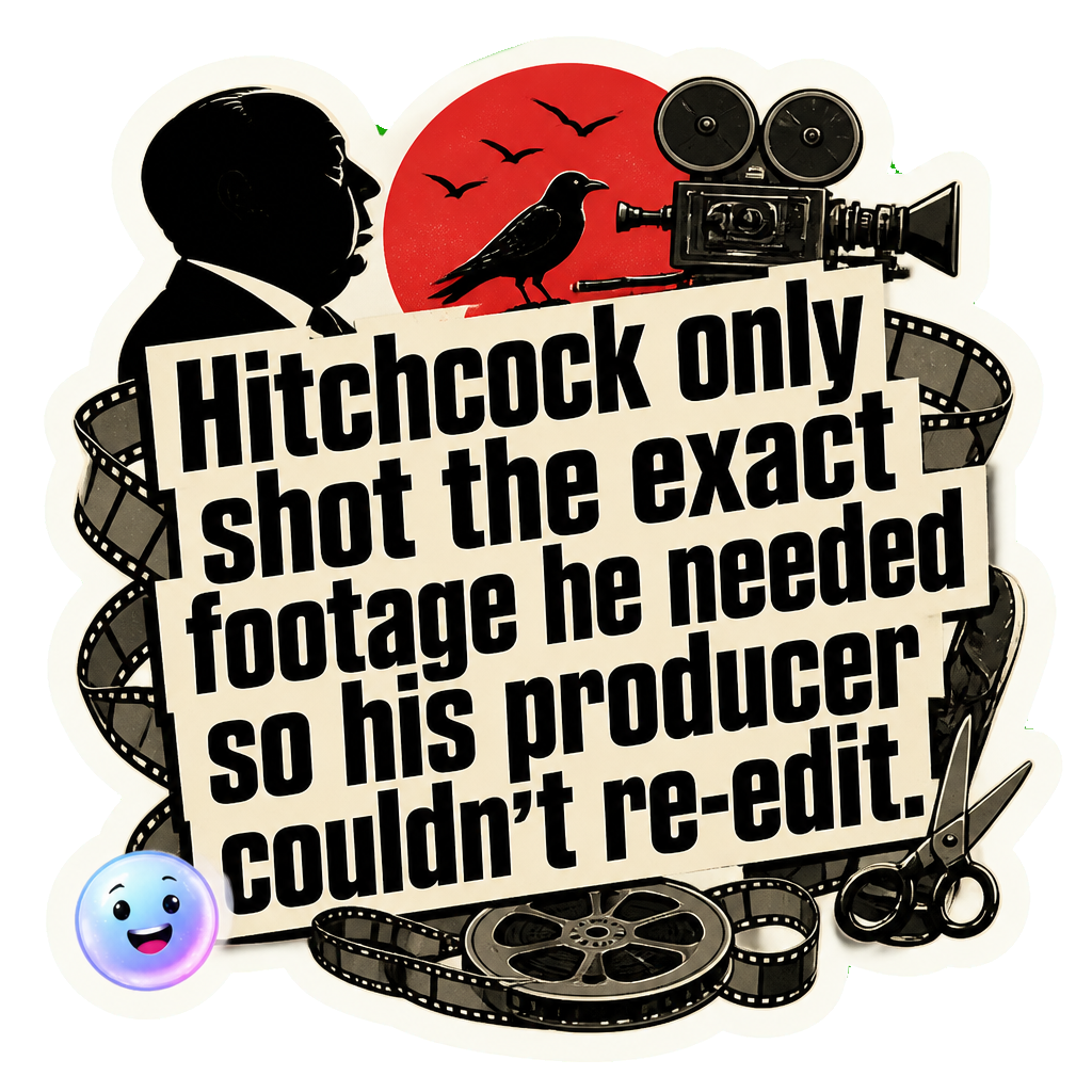 Hitchcock only shot the exact footage he needed so his producer couldn't re-edit.