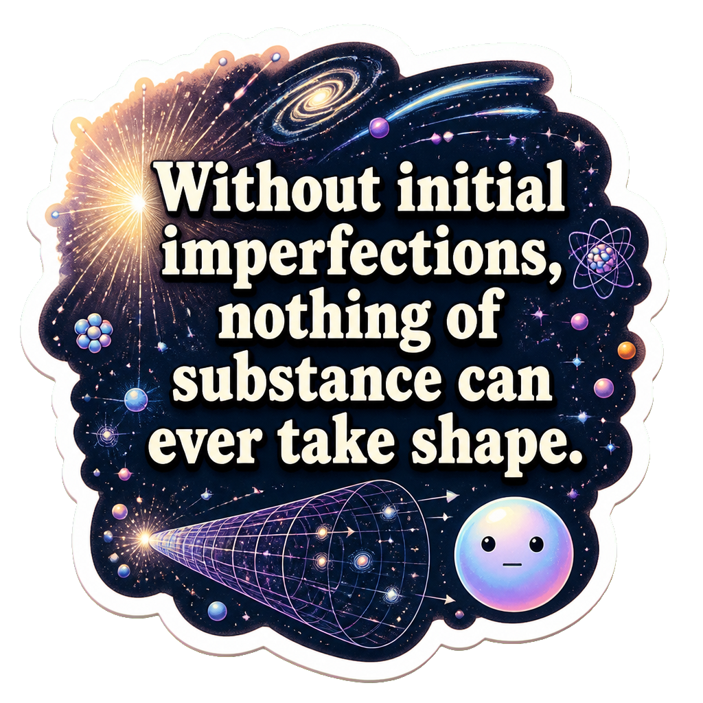 Without initial imperfections, nothing of substance can ever take shape.