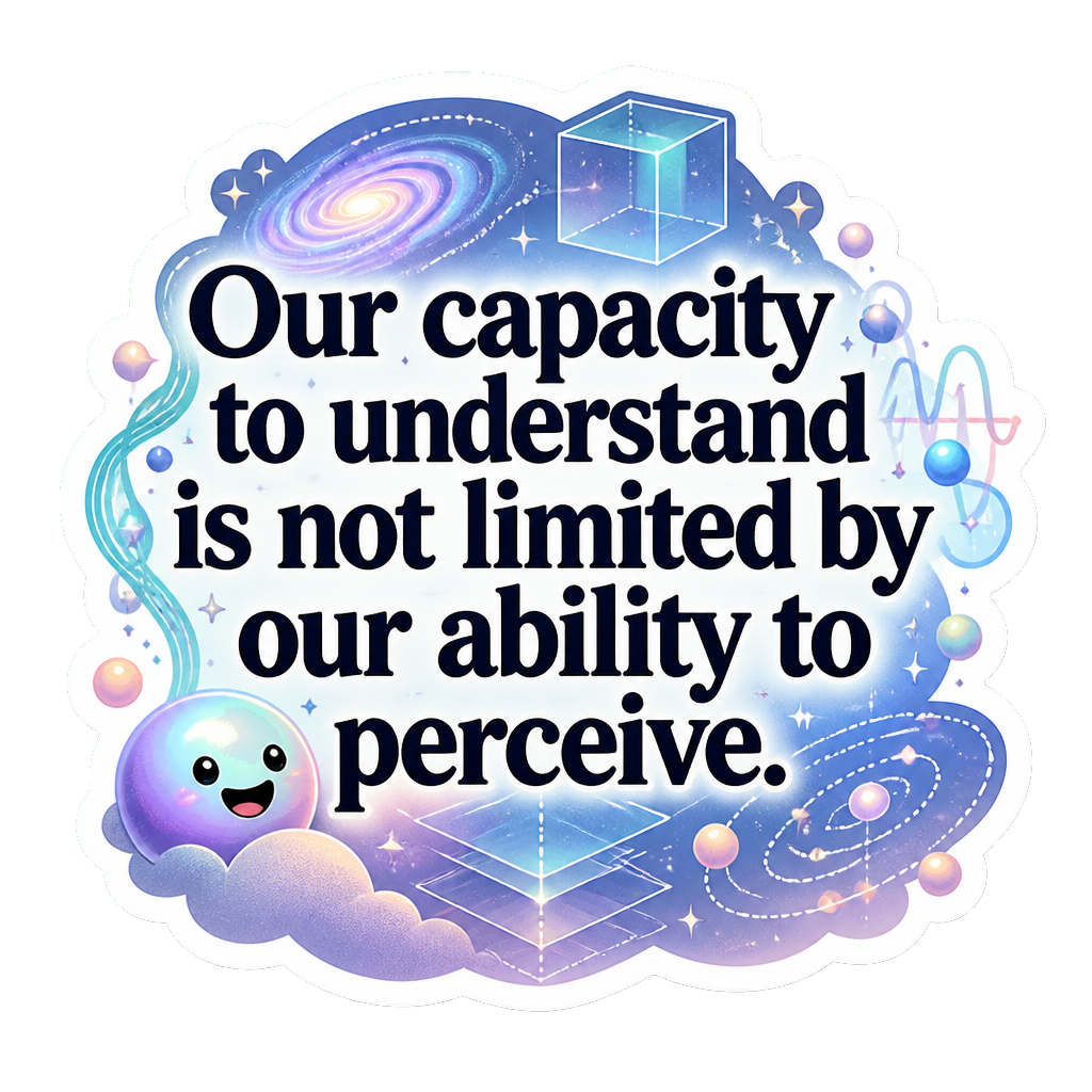 Our capacity to understand is not limited by our ability to perceive.