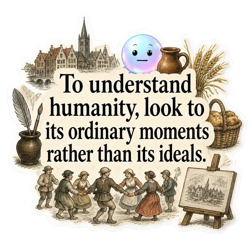 To understand humanity, look to its ordinary moments rather than its ideals.