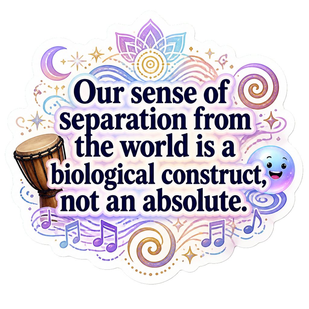 Our sense of separation from the world is a biological construct, not an absolute.