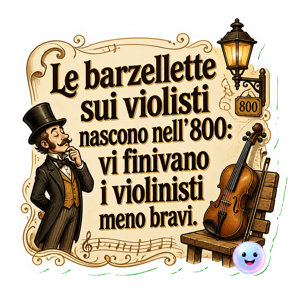 Le barzellette sui violisti nascono nell'800: vi finivano i violinisti meno bravi.